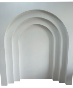 Step Arch – White Layered Backdrop