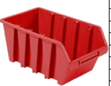 EEZEESTOR BIN 7 – Black, Blue, Clear, Green, Grey, Orange, Red and Yellow – 275L X 205W X 180H