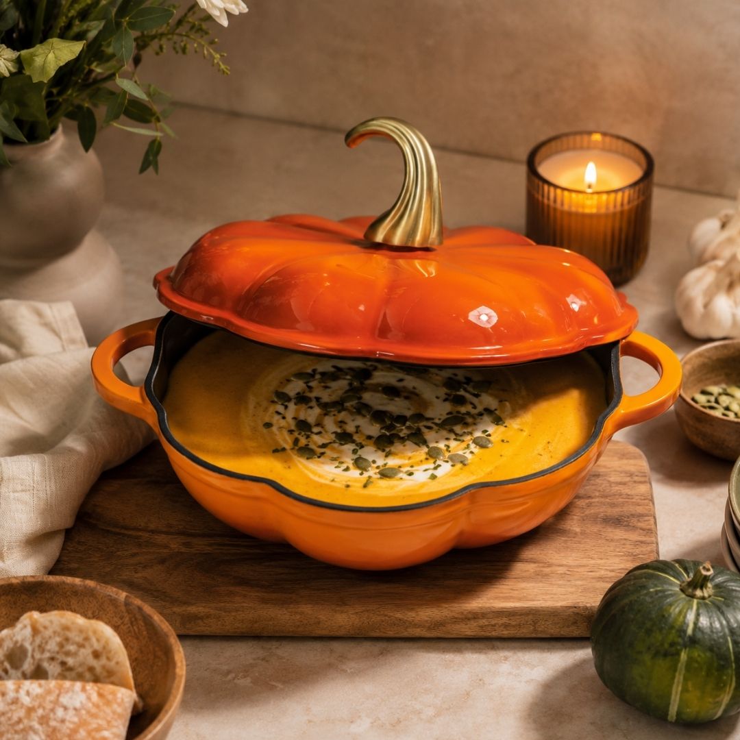 Cast Iron Saucepan - Pumpkin - 26cm - Image 2