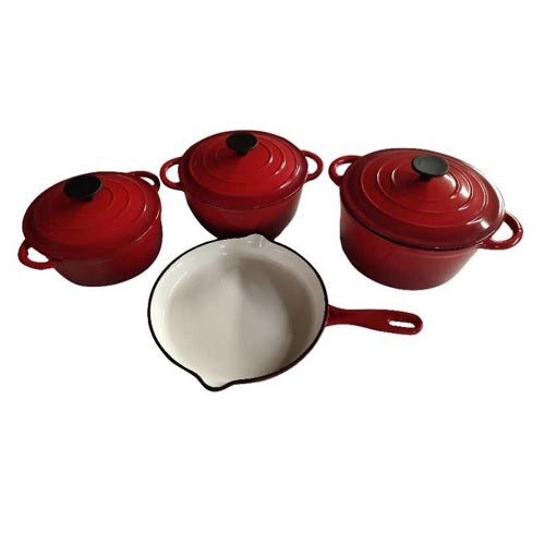 Cast Iron Pot Set - 7pc Leopard - Image 4