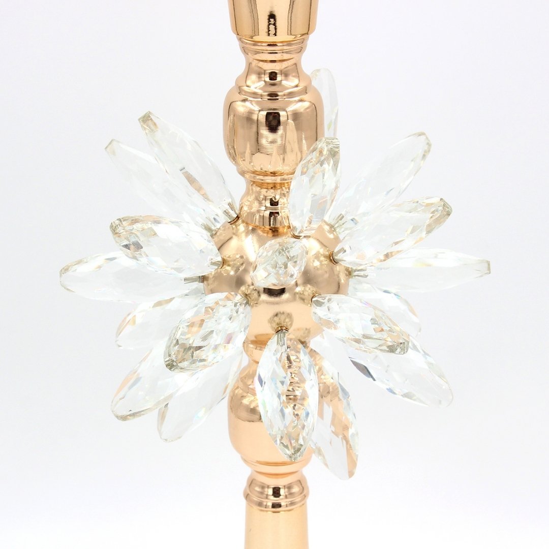 Centerpiece Stand - Gold Metal with Crystal Flower - Image 4