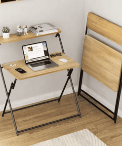 Fold Up Study Desk - Wood Top