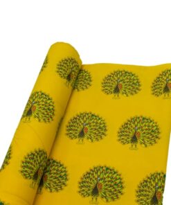 Printed Polycotton - Peacock Design