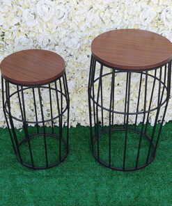 Server Tables - Bennet Side Table Set Round Black