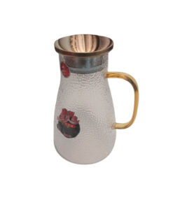Stylish Glass Water Jug with Gold Handle & Lid - 1.5L