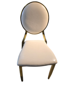 Chair - Gold Rim Round Back Padded