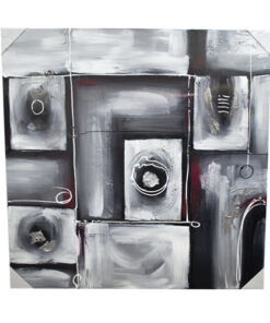 Canvas Painting - Abstract gray square