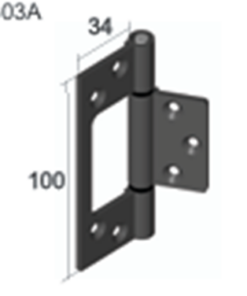 Hinges 403A/finish Aluminum sinless hinge Finish: 403A/BR – Bronze PC 403A/W – White PC 403A/BL – Black PC 403A/N – Natural Anodized