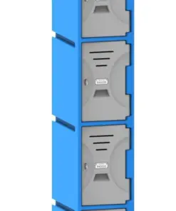 4 Tier Plastic Locker with Pad Lock Assembly – 310mm(W) x 455mm(L) x 1930mm(H)