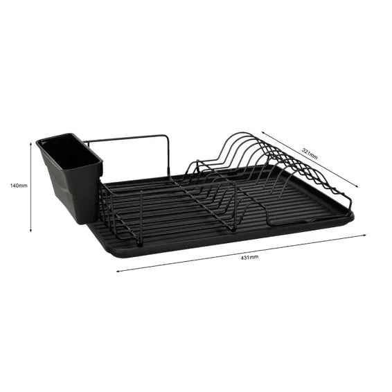 Dish Rack with Cutlery and Glasses Holder - Image 3