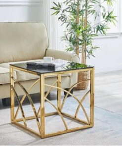 Sunrise Modern Glass Top- Side Table