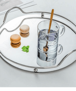 Serving Tray - Steel & Mirror