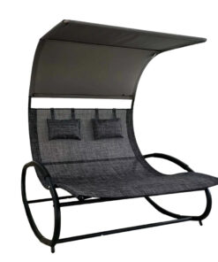 Rocker Garden Chair - 2 Seater Grey