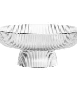 Aurora Ribbed Glass Fruit Bowl