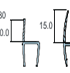 Shower seals Polycarbonate glass seals 180deg HARD LIP 10mm 3M, 180deg HARD LIP 8mm 2.5M