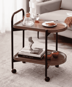 Elegant Wooden Server Trolley