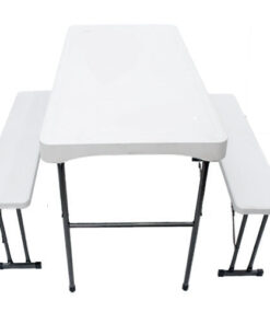 4 Seater - Trestle Table with Benches