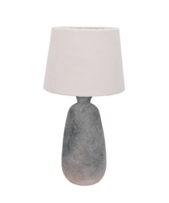 Table Lamp - Ceramic Base - Grey Stone