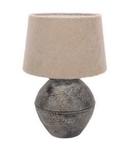 Table Lamp - Ceramic Base - Burnt Amber